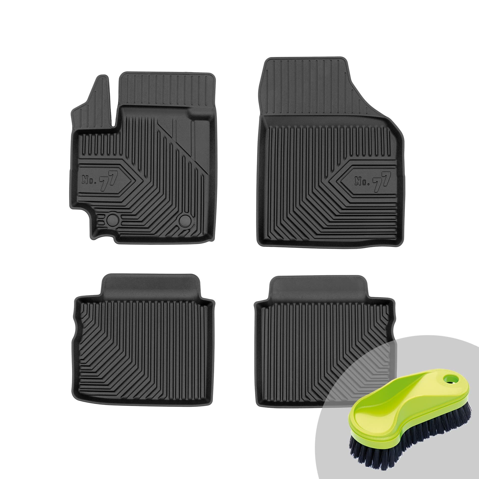 FROGUM No.77 Gummimatten Ganzjahresset von Auto Fußmatten Autofussmatten für Suzuki Celerio ab 2014 | Langlebiges TPE Material von Frogum
