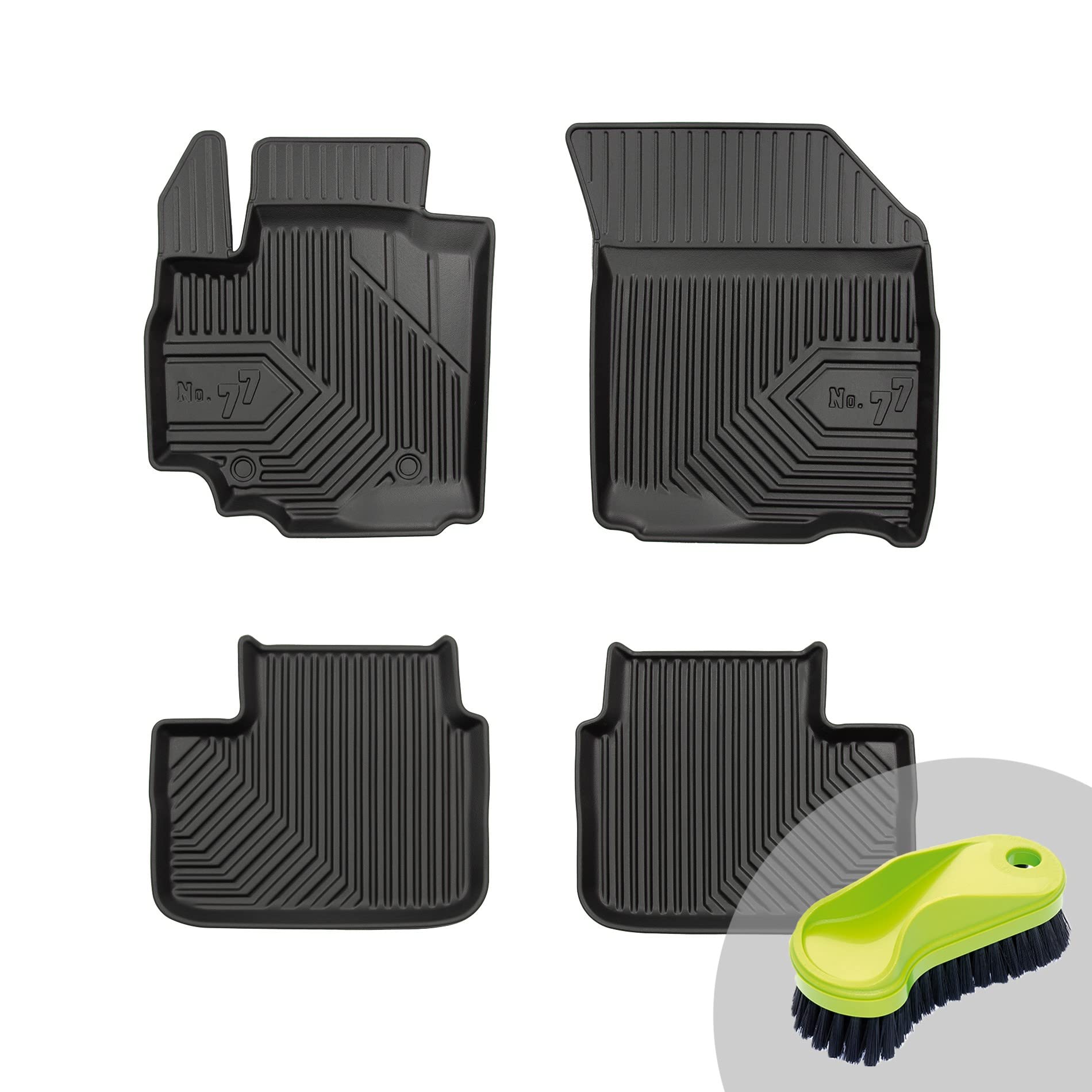 FROGUM No.77 Gummimatten Ganzjahresset von Auto Fußmatten Autofussmatten für Suzuki SX4 2006-2013 | Langlebiges TPE Material von Frogum