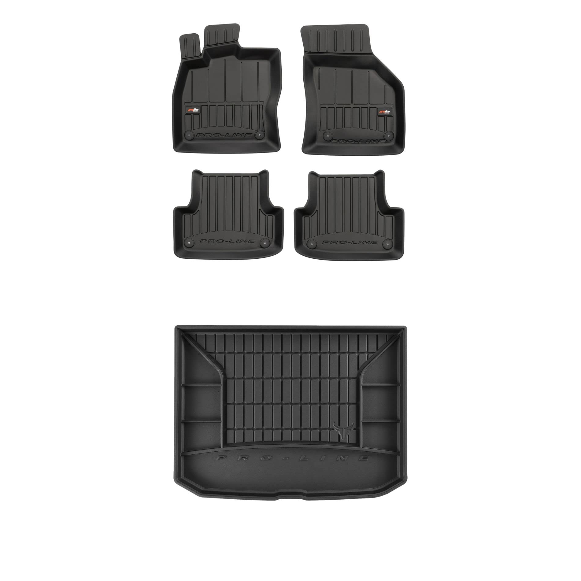 FROGUM ProLine 3D EIN Satz Gummimatten Exklusiven Auto Fußmatten und Kofferraumwanne Kofferraummatte für Audi A3 Sportback 8V 2013-2020 | Die höchsten Kanten von Frogum