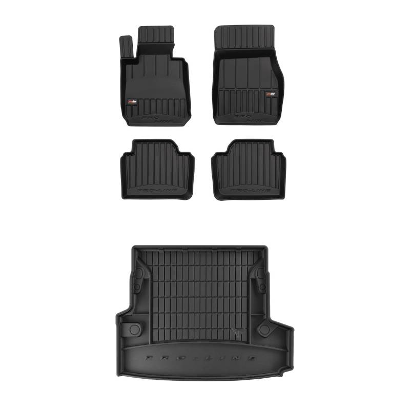 FROGUM ProLine 3D EIN Satz Gummimatten Exklusiven Auto Fußmatten und Kofferraumwanne Kofferraummatte für BMW 3er F31 2011-2018 | Die höchsten Kanten von Frogum