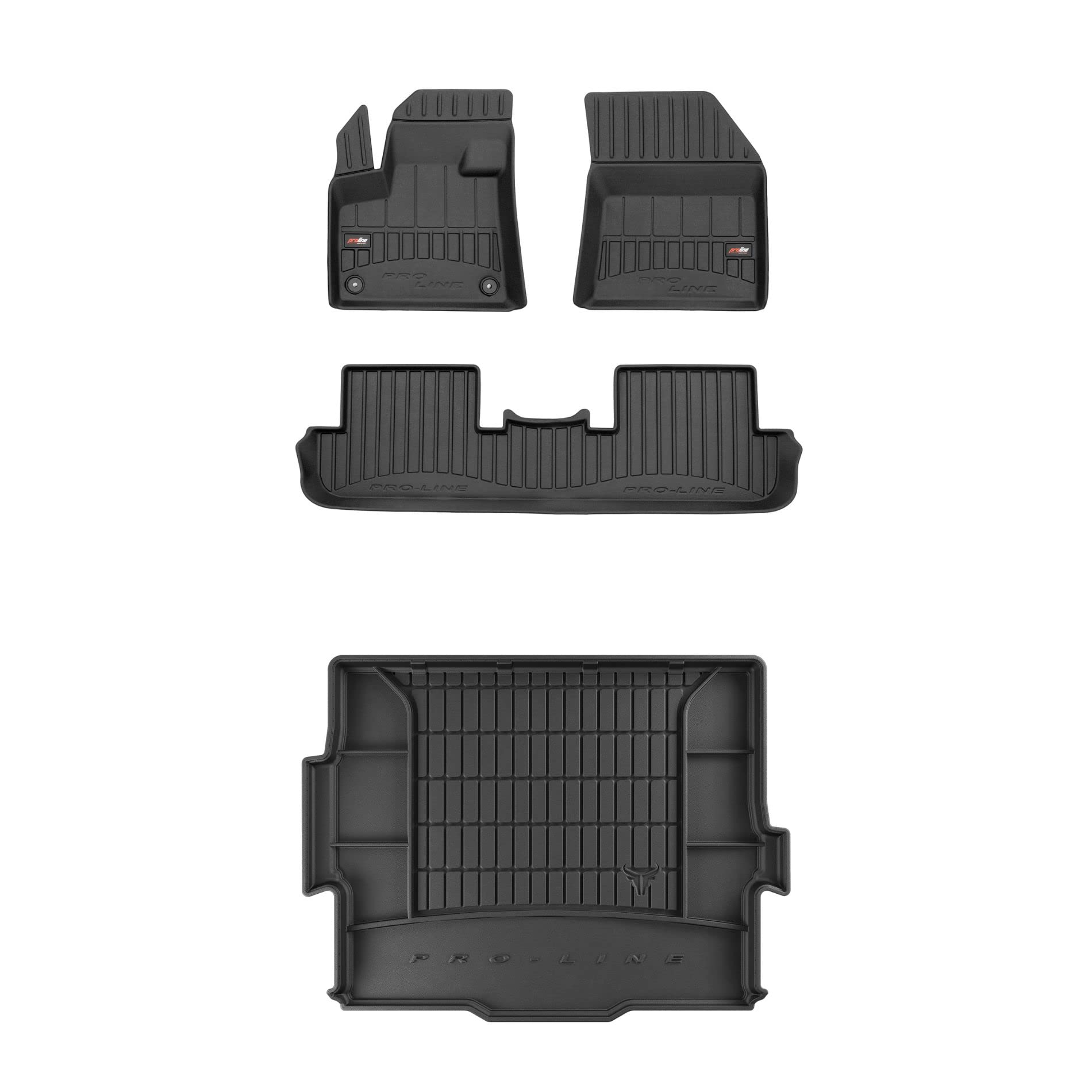FROGUM ProLine 3D EIN Satz Gummimatten Exklusiven Auto Fußmatten und Kofferraumwanne Kofferraummatte für Peugeot 3008 II ab 2016 | Die höchsten Kanten von Frogum