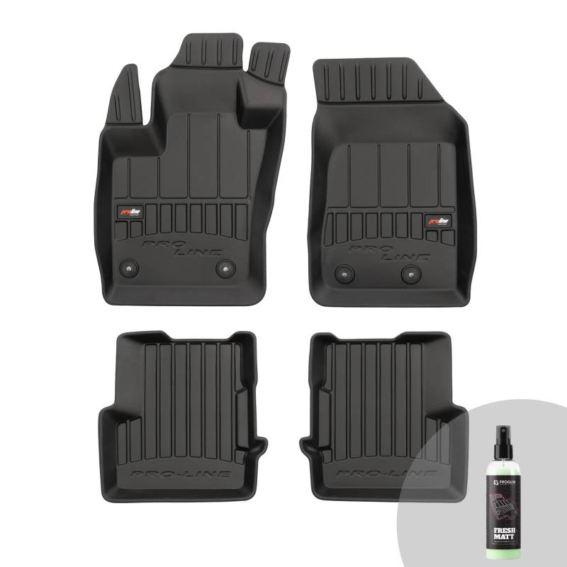 FROGUM ProLine 3D Gummimatten Exklusiven Auto Fußmatten Autofussmatten für FIAT 500X ab 2014, für Jeep Renegade ab 2014 | Die höchsten Kanten von Frogum