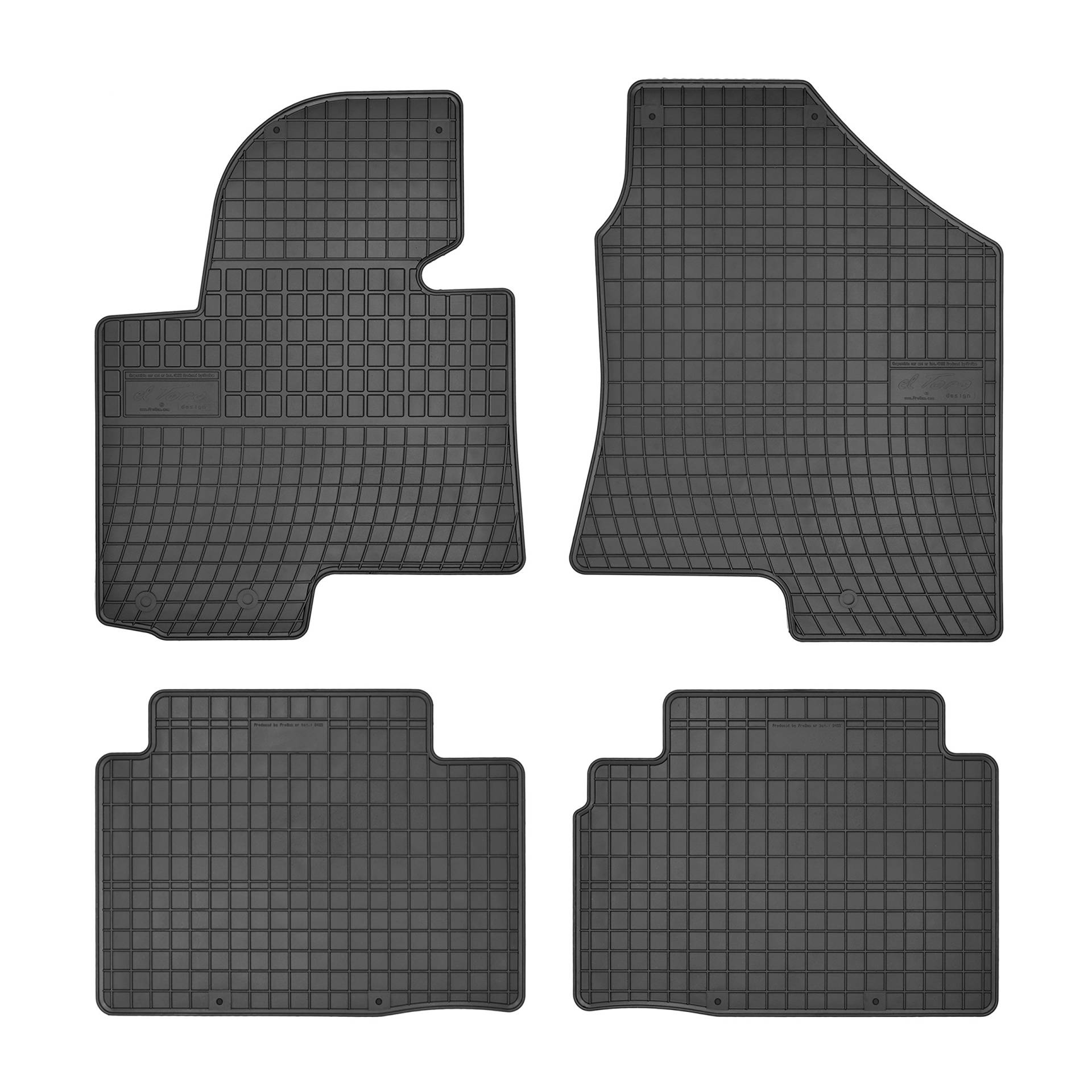 FROGUM EL Toro Gummimatten Ganzjähriges-Set von Autofussmatte Auto Fußmatten für Hyundai ix35 2009-15, für Tucson II 09-15, für Kia Sportage III 10-15 | Beständiges Gummi Material | 1,5cm Schutzkante von Frogum