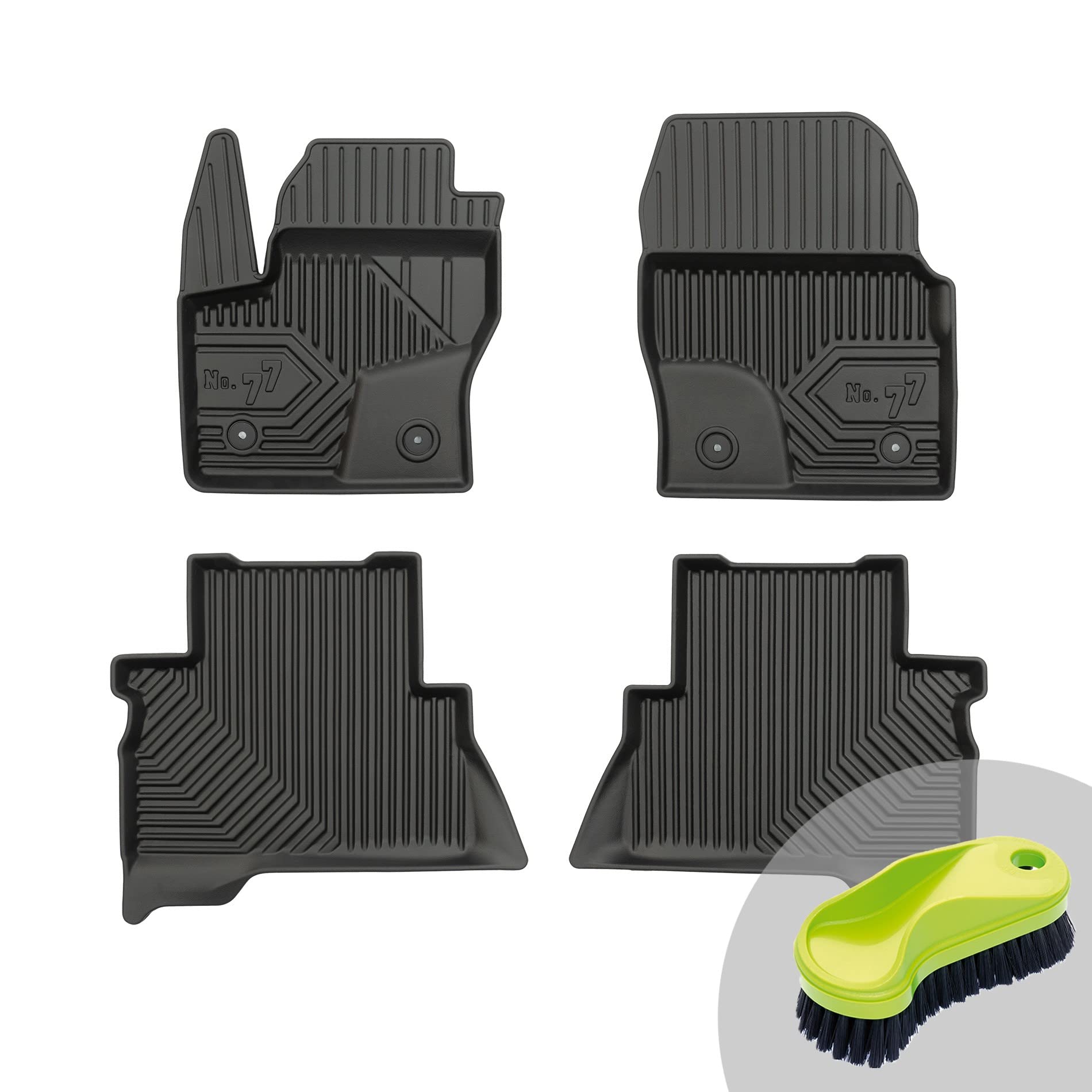 FROGUM No.77 Gummimatten Ganzjahresset von Auto Fußmatten Autofussmatten für Ford Kuga II 2013-2019 | Langlebiges TPE Material von Frogum