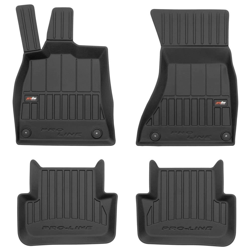 Pro-Line 3D407114 3D Gummimatten Auto Fußmatten TPE, Extra Hohe Rand, Komplettset 4-Teilig mit Befestigungssystem - Schwarz Pro-Line 3D407114 3D Gummimatten Auto Fußmatten TPE, Extra Hohe Rand, Komplettset 4-Teilig mit Befestigungssystem - Schwarz von Frogum