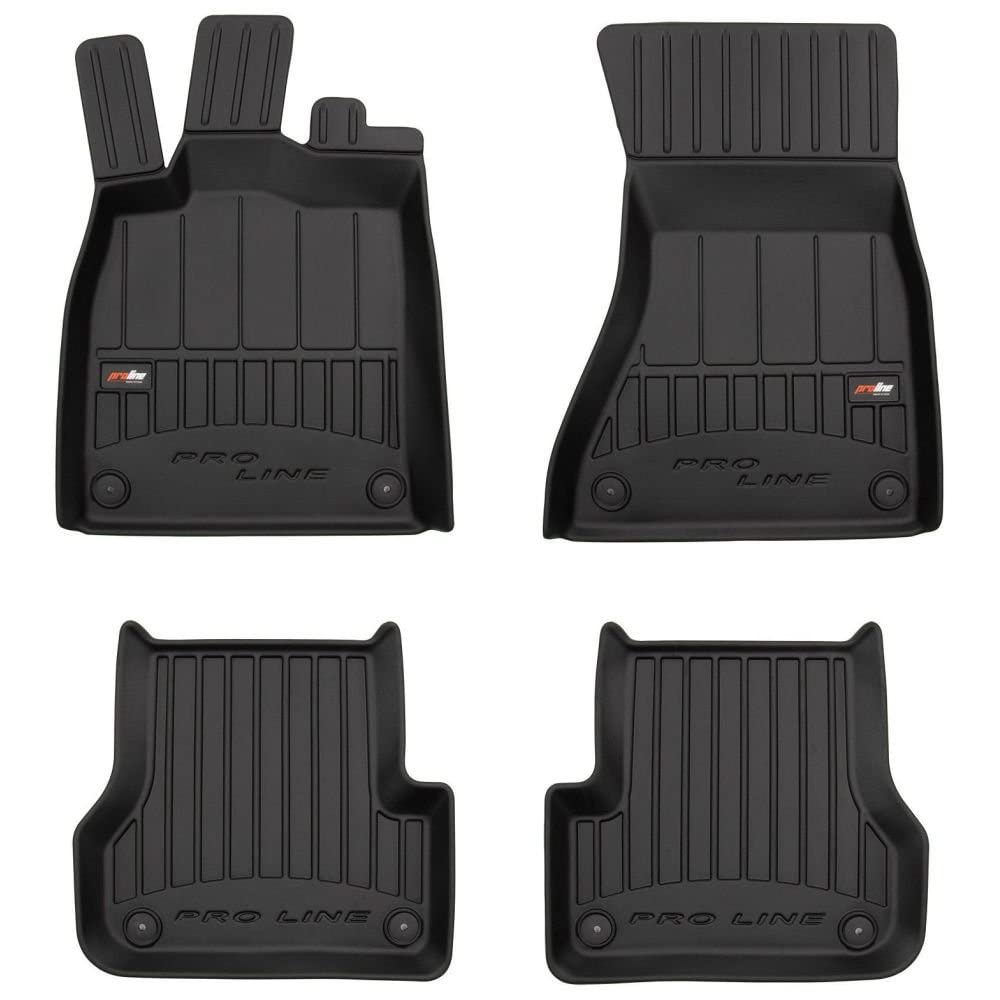 Pro-Line 3D407459 3D Gummimatten Auto Fußmatten TPE, Extra Hohe Rand, Komplettset 4-Teilig mit Befestigungssystem - Schwarz Pro-Line 3D407459 3D Gummimatten Auto Fußmatten TPE, Extra Hohe Rand, Komplettset 4-Teilig mit Befestigungssystem - Schwarz von Frogum