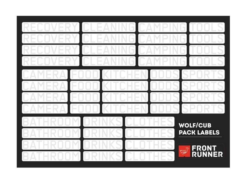 Front Runner Wolf Pack und Cub Box Organisation-Labels von Front Runner