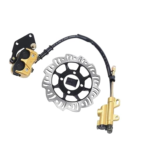 Bremsscheibe Hinten Hydraulik Bremsen Kit 49-125ccm 4-Takt Hinten Aluminiumlegierung Mini Scooter Hinterrad Set, Gas, Elektro-Scooter Pocket Mini Dirt Bike ATV Quad 4 Räder Hauptbremszylinder Bremsscheibe Hinten Hydraulik Bremsen Kit 49-125ccm 4-Takt Hinten Aluminiumlegierung Mini Scooter Hinterrad Set, Gas, Elektro-Scooter Pocket Mini Dirt Bike ATV Quad 4 Räder Hauptbremszylinder von Froulaland