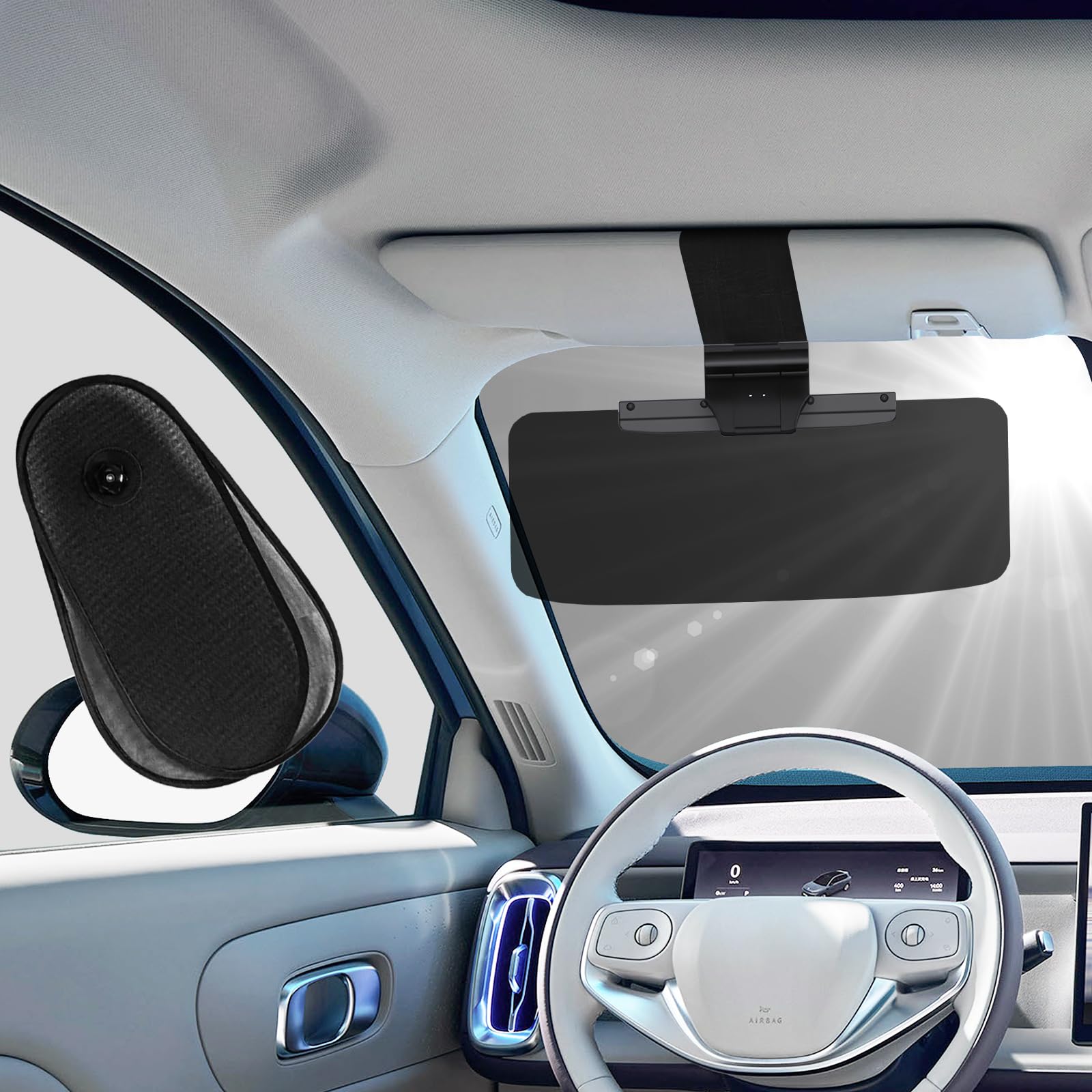 Frstem 2-in-1 Sonnenblende Verlängerung Auto, Sonnenschutz Auto Frontscheibe & Seitenscheibe mit Schnellmontage für Allwetter-Sicht Frstem 2-in-1 Sonnenblende Verlängerung Auto, Sonnenschutz Auto Frontscheibe & Seitenscheibe mit Schnellmontage für Allwetter-Sicht von Frstem