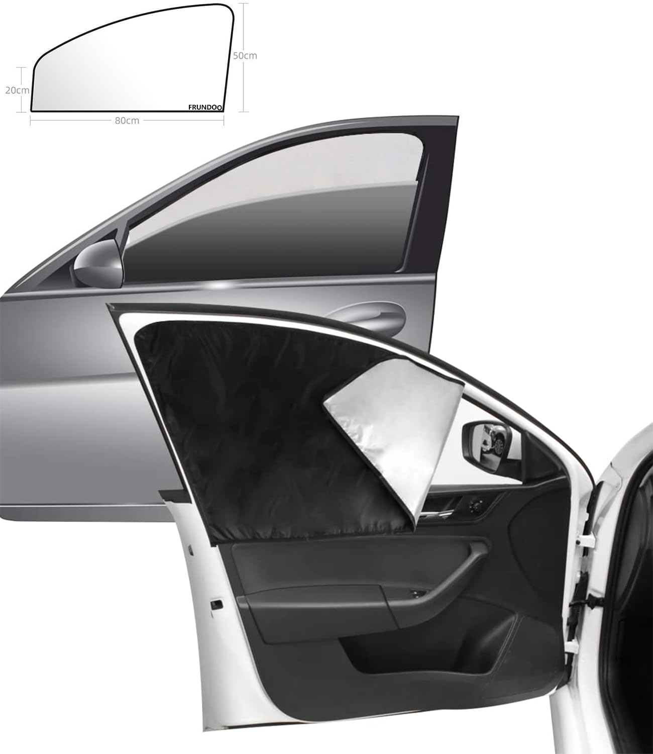 Frundoo 2er-Pack Sonnenschutz-Autovorhänge Magnetischer Auto-Heckschutz Mit UV-Schutz Reflektierender Hitzeschutz Kühlt den Innenraum des Autos vor der Sonne(Erste Reihe 2pcs Frundoo 2er-Pack Sonnenschutz-Autovorhänge Magnetischer Auto-Heckschutz Mit UV-Schutz Reflektierender Hitzeschutz Kühlt den Innenraum des Autos vor der Sonne(Erste Reihe 2pcs von Frundoo