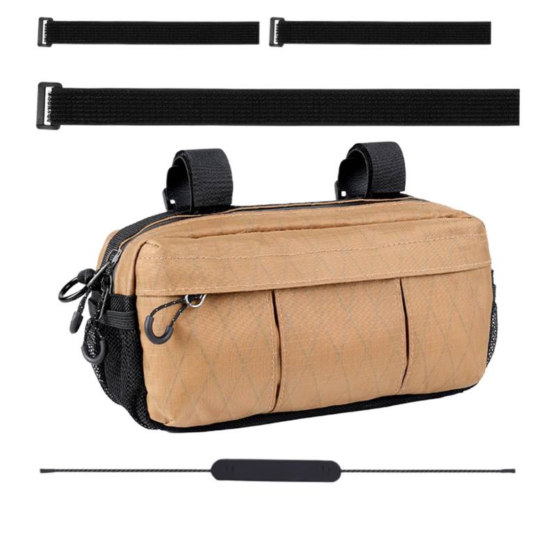 Fruusv Handlebar Bag, Large Capacity Bike Handlebars Pack, Waterproof Cycling Accessory Outdoor Sports, Trail Adventures, Bikepacking, Ideal Storage for Mountain Bikes, 26x8.5x8.5cm von Fruusv