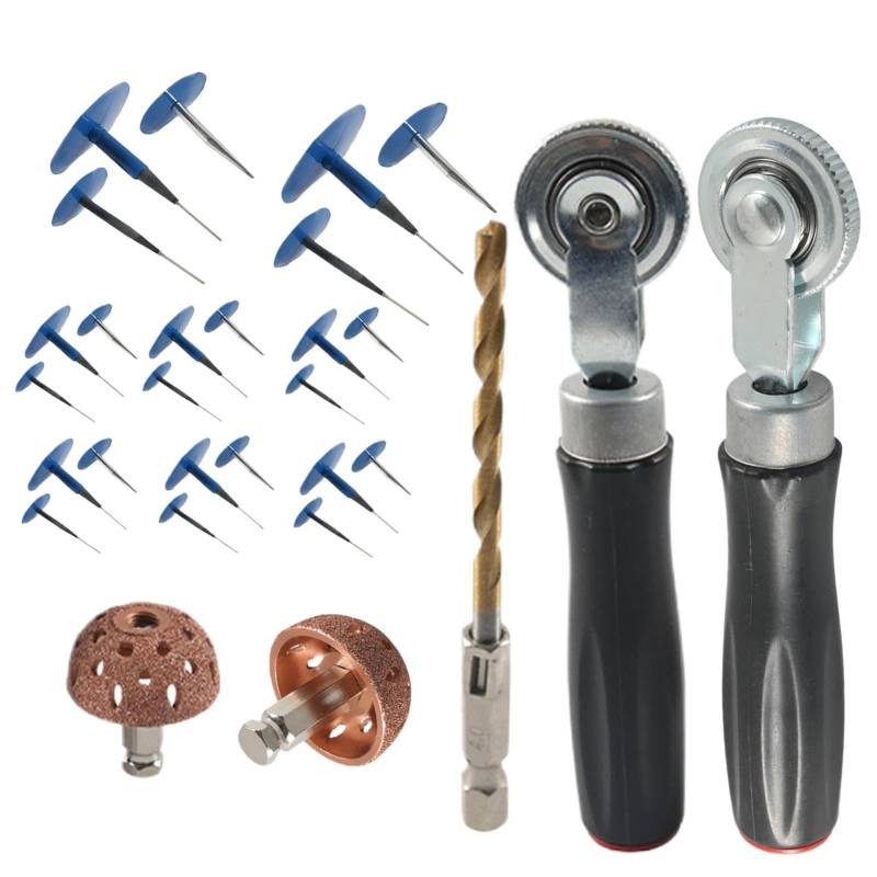 Fruusv Pilz-Reifenstecker-Set, Mehrzweck-Reifenreparatur-Set, Reifenpilz-Stecker-Set, Motorrad-Reifenreparaturwerkzeug, Elektro-Autoreifenreparatur-Set, Pilz-Nagelstiefel-Set von Fruusv