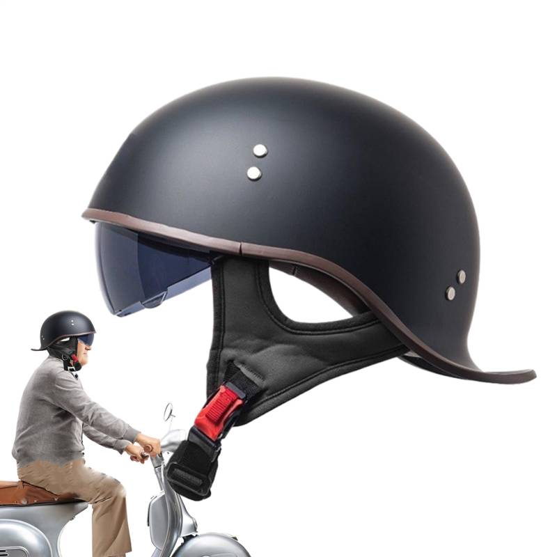 Motocross Racing Helmet, Half Face Motorcycle Helmet, Shock-Absorbing Ventilated with Visor, Windproof Design, Ideal for Adventure Touring, 13.78x9.84x6.3 inches von Fruusv