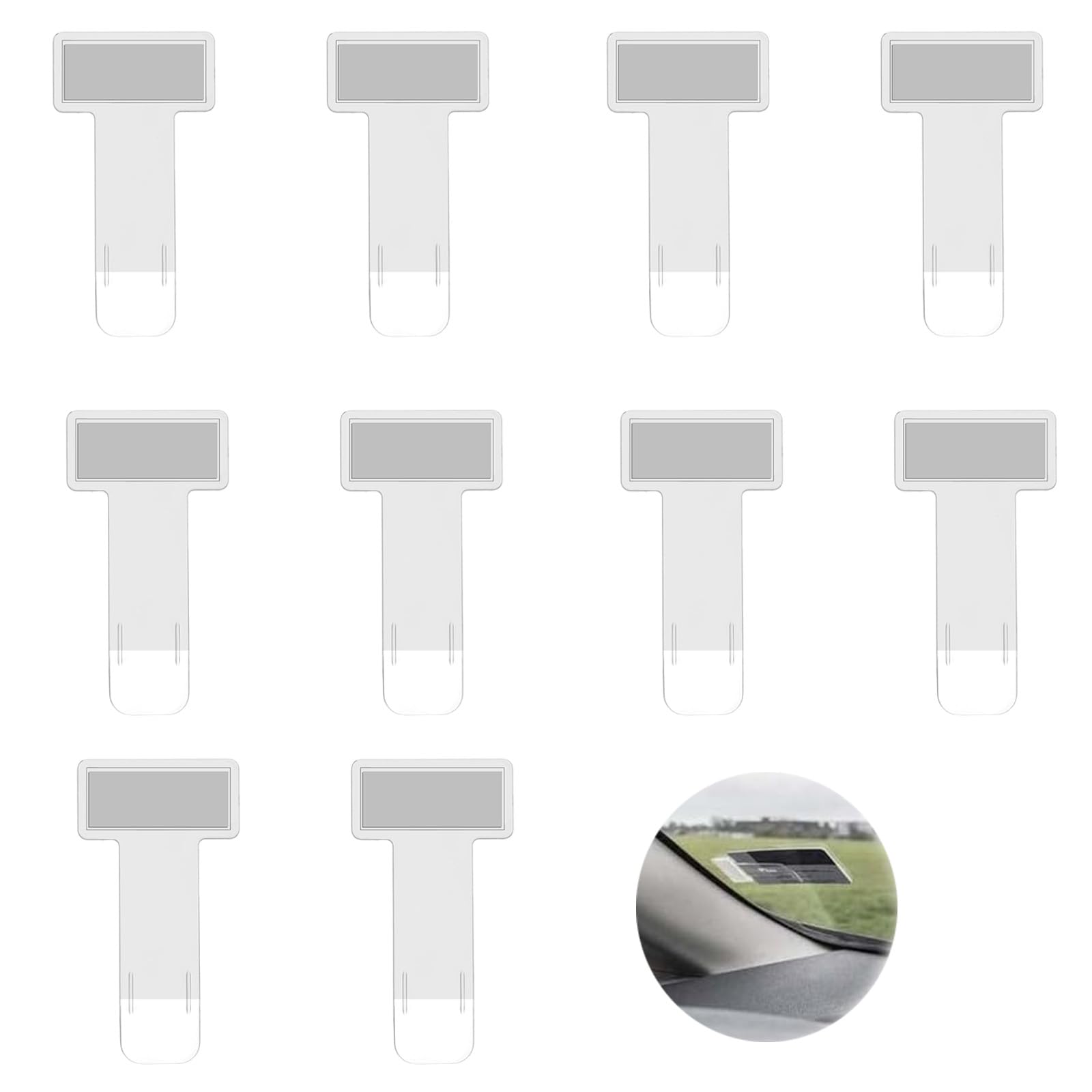 Frypay 10 Stück Ticket Halterung Auto, Transparente Auto Halter Clip,parkscheinhalter Clip,parkscheinhalter windschutzscheibe, Selbstklebend Tickets Clips für Parkschein Frypay 10 Stück Ticket Halterung Auto, Transparente Auto Halter Clip,parkscheinhalter Clip,parkscheinhalter windschutzscheibe, Selbstklebend Tickets Clips für Parkschein von Frypay