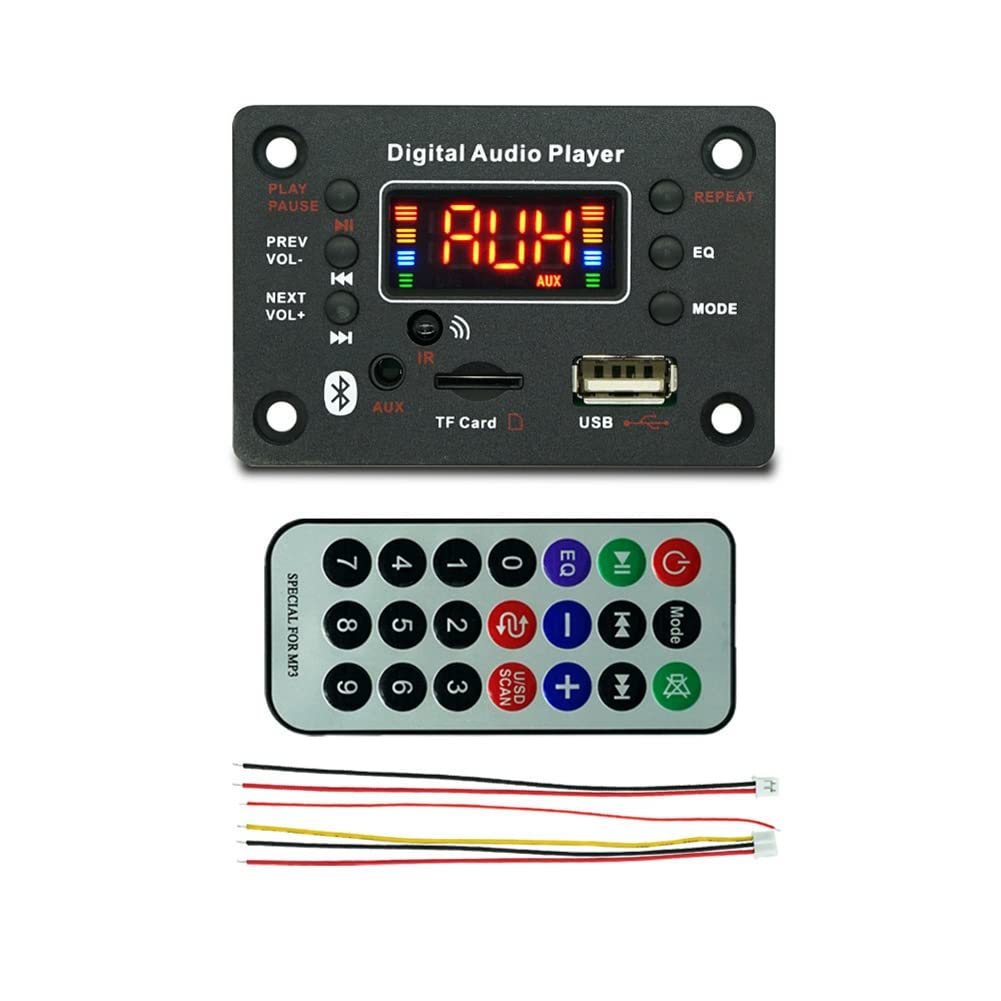 Fubdnefvo MP3-Player-Modul Bluetooth-Kompatibel JQ- mit LeistungsverstäRker Decoderplatine VerstäRker Auto-FM-Radiomodul von Fubdnefvo