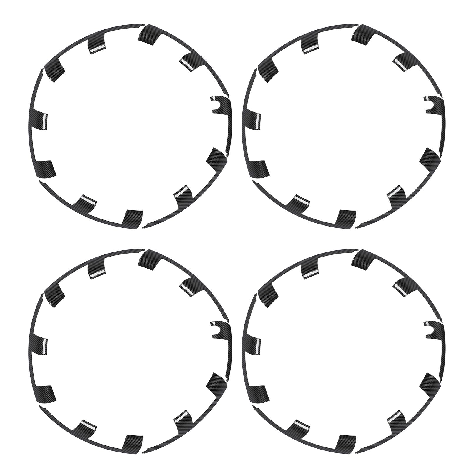 21 Inch Wheel Rim Protector Guard Scratch Sturdy Hubcap Rim Patch Replacement for Performance 2021 to 2023 (Carbon Pattern Glossy Black) von Fuchooky