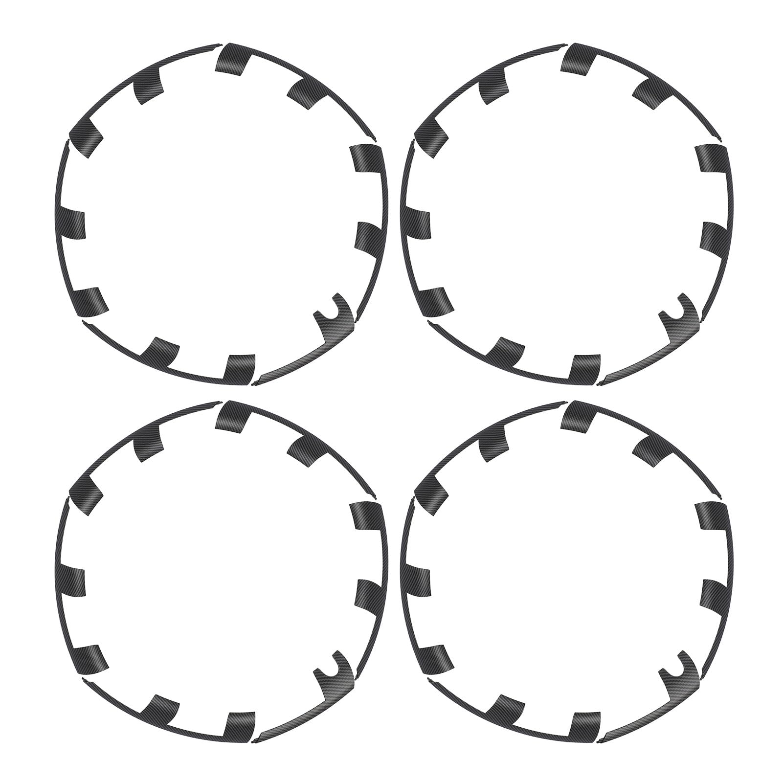 21 Inch Wheel Rim Protector Guard Scratch Sturdy Hubcap Rim Patch Replacement for Performance 2021 to 2023 (Carbon Pattern Matte Black) von Fuchooky