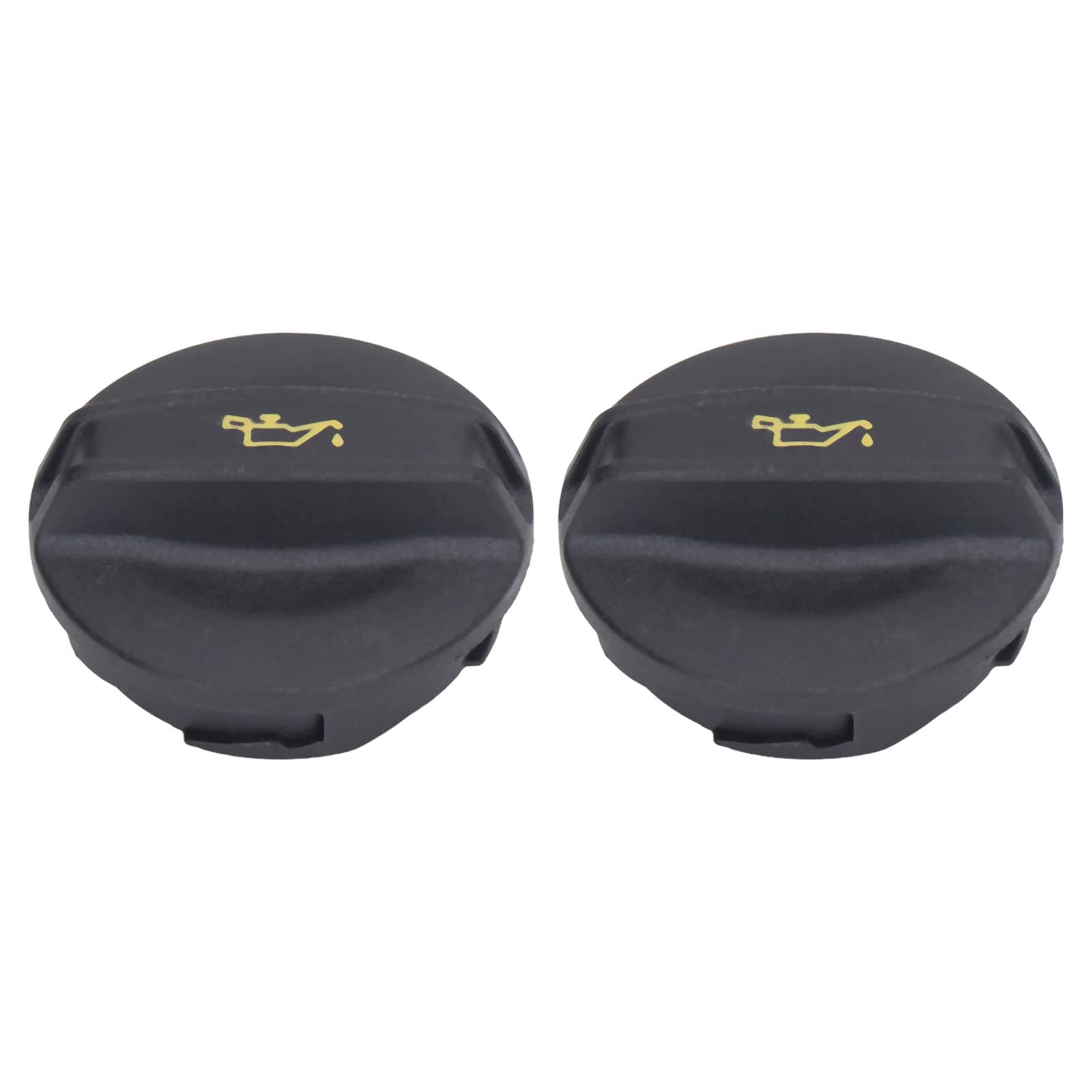 2Pcs Tank Cover Oil Filler Cap Black ABS 06K103485A for 1.8L 2.0L Engines 2012 2017 von Fuchooky