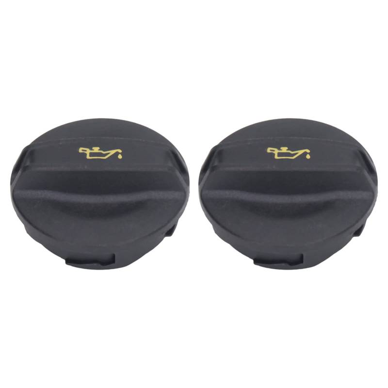 2Pcs Tank Cover Oil Filler Cap Black ABS 06K103485A for 1.8L 2.0L Engines 2012 2017 von Fuchooky
