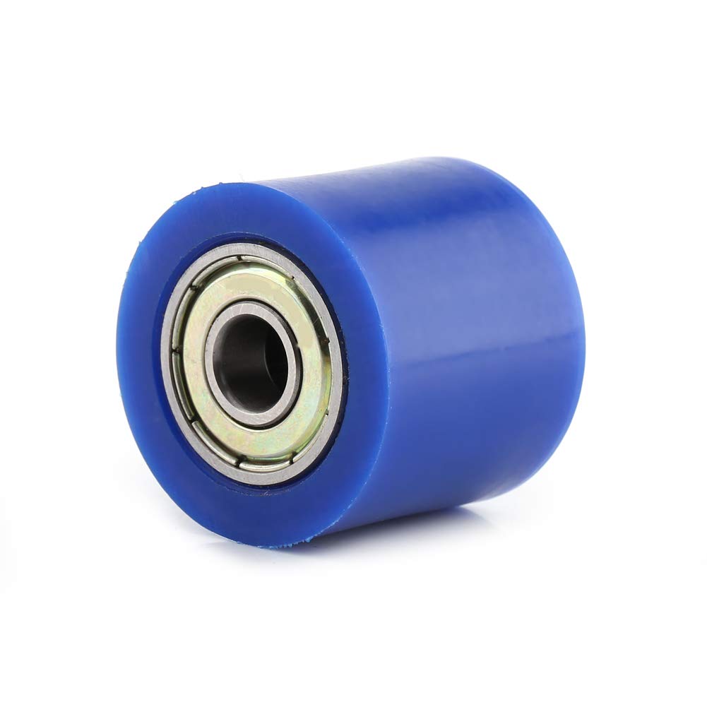 Fuchooky 8mm/10mm Drive Chain Pulley Roller Slider Tensioner Wheel Guide for Street Bike Motorcycle ATV (Blue 8MM) von Fuchooky