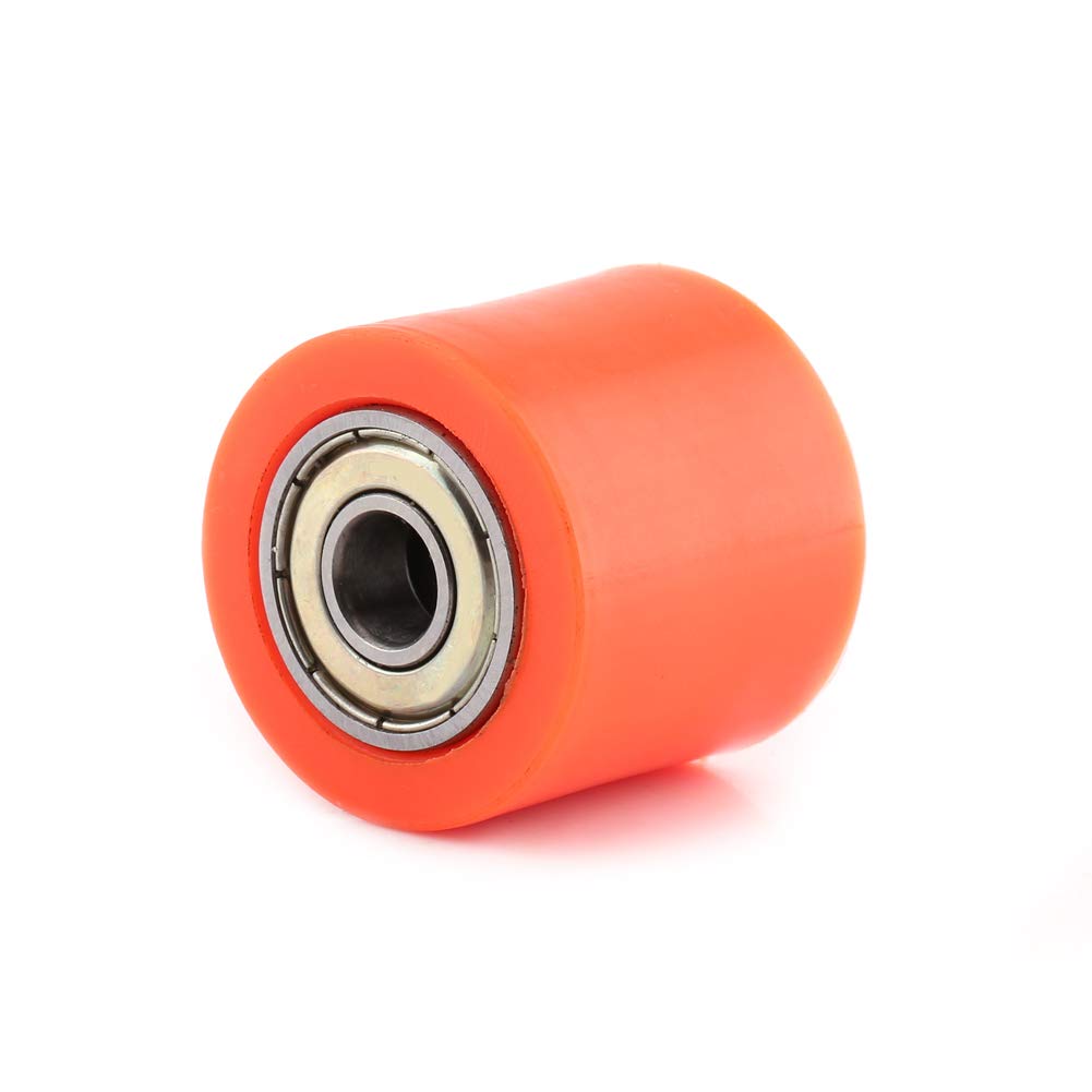 Fuchooky 8mm/10mm Drive Chain Pulley Roller Slider Tensioner Wheel Guide for Street Bike Motorcycle ATV (Orange 8MM) von Fuchooky