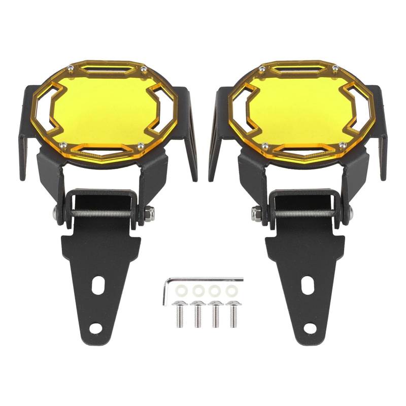 Fuchooky Motorrad -LED -Nebel -Leuchtwächter -Abdeckung Premium Anodized Aluminiumschutzkompatibel mit R1200GS R1250GS Adventure LC S1000XR F750GS F850GS G310GS G310R (Gelb) von Fuchooky