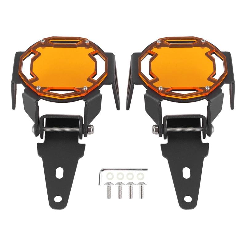 Fuchooky Motorrad -LED -Nebel -Leuchtwächter -Abdeckung Premium Anodized Aluminiumschutzkompatibel mit R1200GS R1250GS Adventure LC S1000XR F750GS F850GS G310GS G310R (Orange) von Fuchooky