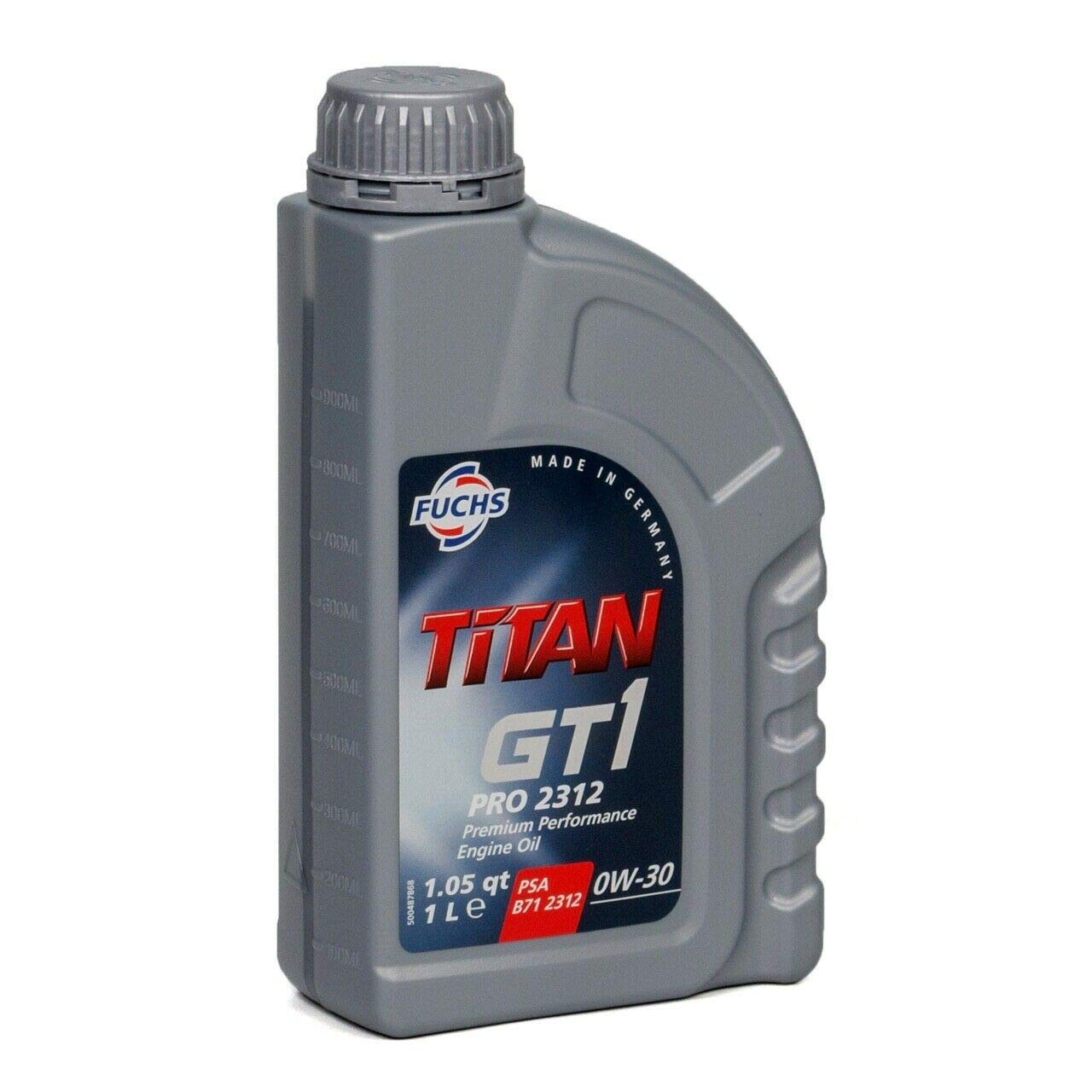 FUCHS Motoröl ÖL TITAN GT1 PRO 2312 0W-30 0W30 ACEA C2 PSA B71 2312-1L 1 Liter FUCHS Motoröl ÖL TITAN GT1 PRO 2312 0W-30 0W30 ACEA C2 PSA B71 2312-1L 1 Liter von Fuchs