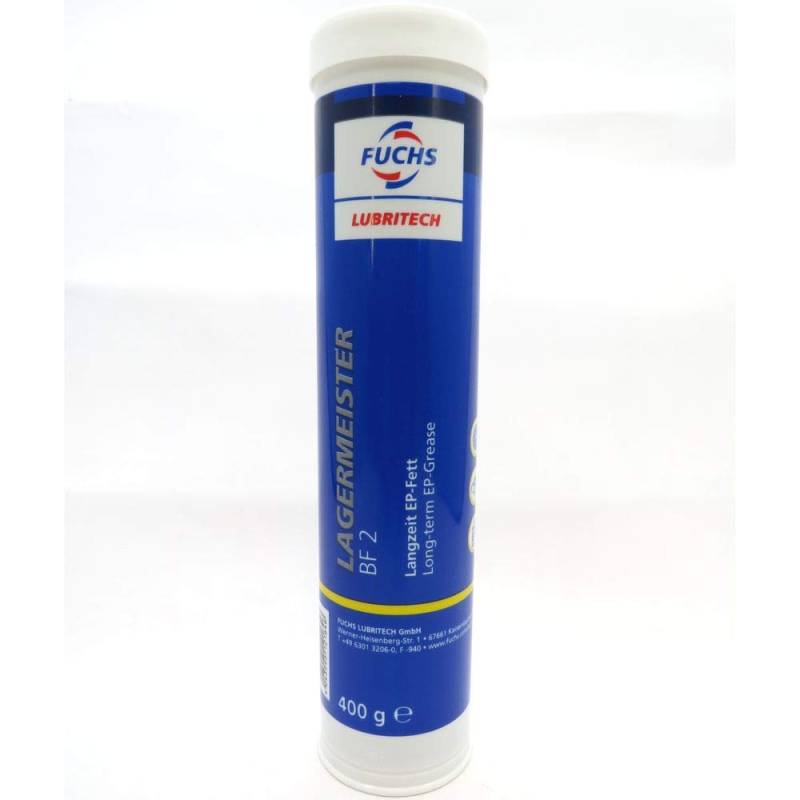 Fuchs 400g LAGERMEISTER BF 2 Kartusche - Maschinen-Schmiermittel-Kartusche - Lithium - 400g - Baumaschinen, Lkw, Turmdrehkrane, Walzen, Absiebanlagen, Brecher von Fuchs
