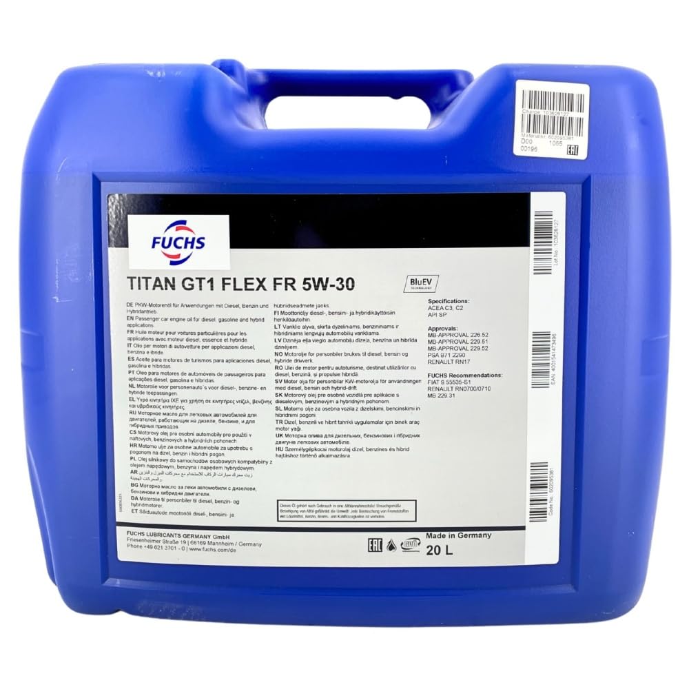 Fuchs Titan GT1 Flex FR 5W-30 20 Liter Fuchs Titan GT1 Flex FR 5W-30 20 Liter von Fuchs