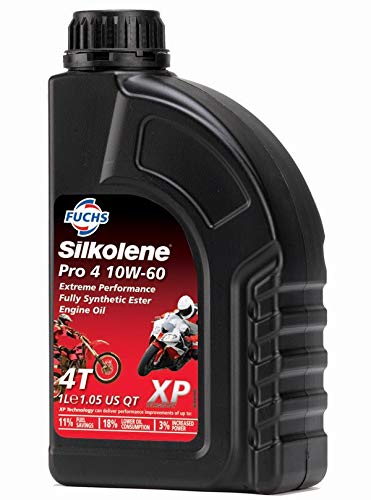 Motoröl vollsynthetisch SILKOLENE PRO 4 (Plus) SAE 10W-60 XP, Motorrad Motorenöl 1Ltr Flasche von Fuchs