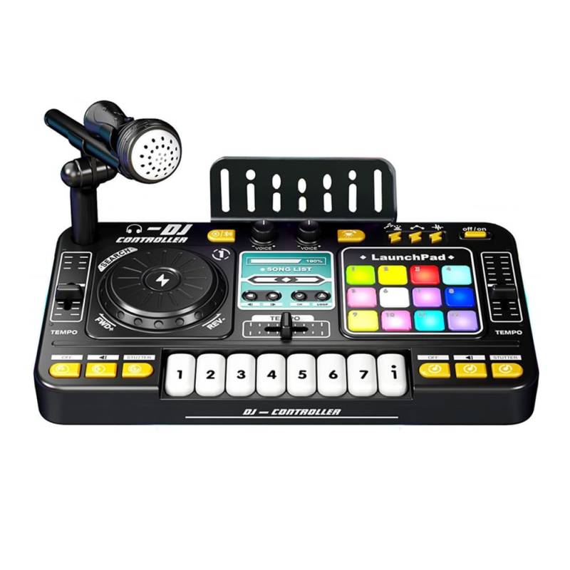 Fuhjythy Kinder-Simulation Multifunktionaler DJ-Mixer Controller DJ-Player Musik-Unterhaltungs-Spielzeug von Fuhjythy