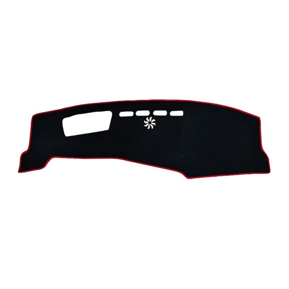 Auto Armaturenbrett Abdeckung Auto-Armaturenbrett-Matte Rutschfest Für Haval Für F7 2024 2025 Anti-Schmutz-Armaturenbrett Mittelkonsole Teiledekoration(Display-Red) von Fuicotto
