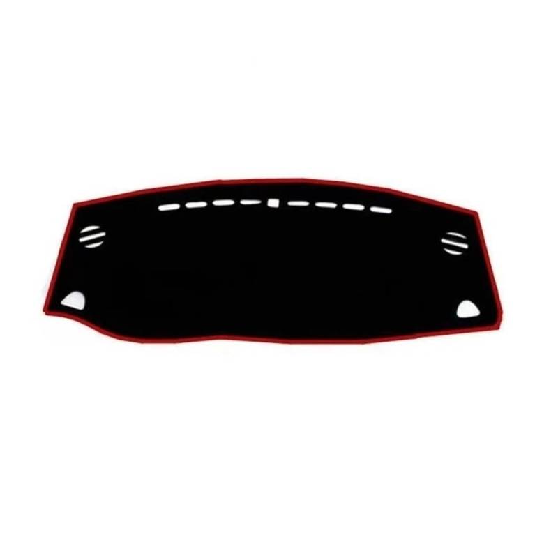 Auto Armaturenbrett Abdeckung Für Kia Für Carens RP 2013 2014 2015 2016 2017 2018 2019 Auto Armaturenbrett Abdeckung Sonnenschutzdach Matte Pad Armaturenbrett Instrument Schützen(LHD,Black(Red Edge)) von Fuicotto