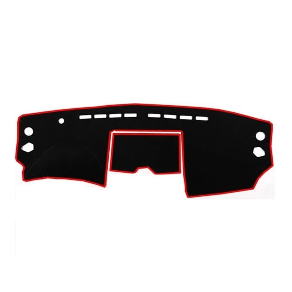 Auto Armaturenbrett Abdeckung Für N&issan Für X-Trail T31 2008 2009 2010 2011 2012 2013 Auto Dashboard Abdeckung Matte Pad Dash Sonnenblende Teppich(RHD,Black(Red Edge)) von Fuicotto