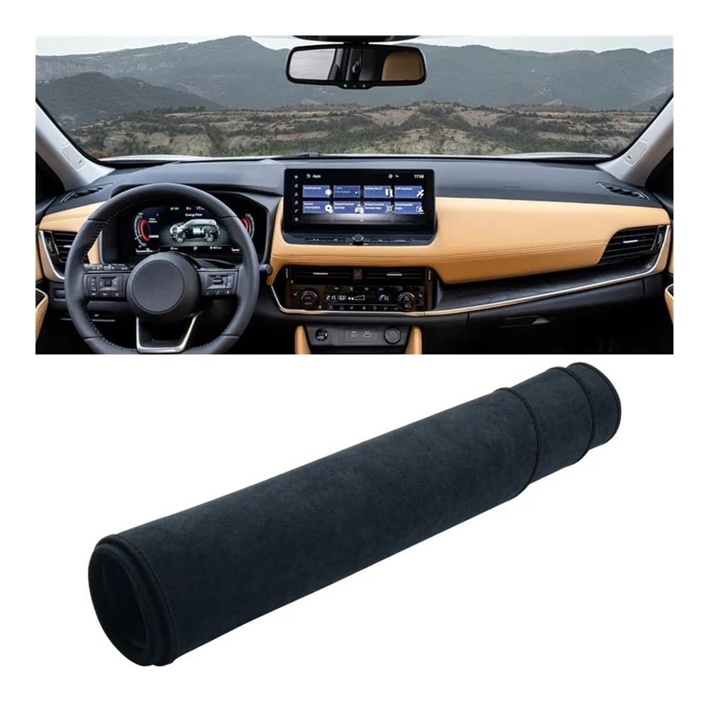 Auto Armaturenbrett Abdeckung Für N&issan Für X-Trail T33 2021 2022 2023 2024 Auto Armaturenbrettabdeckung Armaturenbrettmatte Sonnenschutz Instrument Schreibtischunterlage(B Black LHD) von Fuicotto