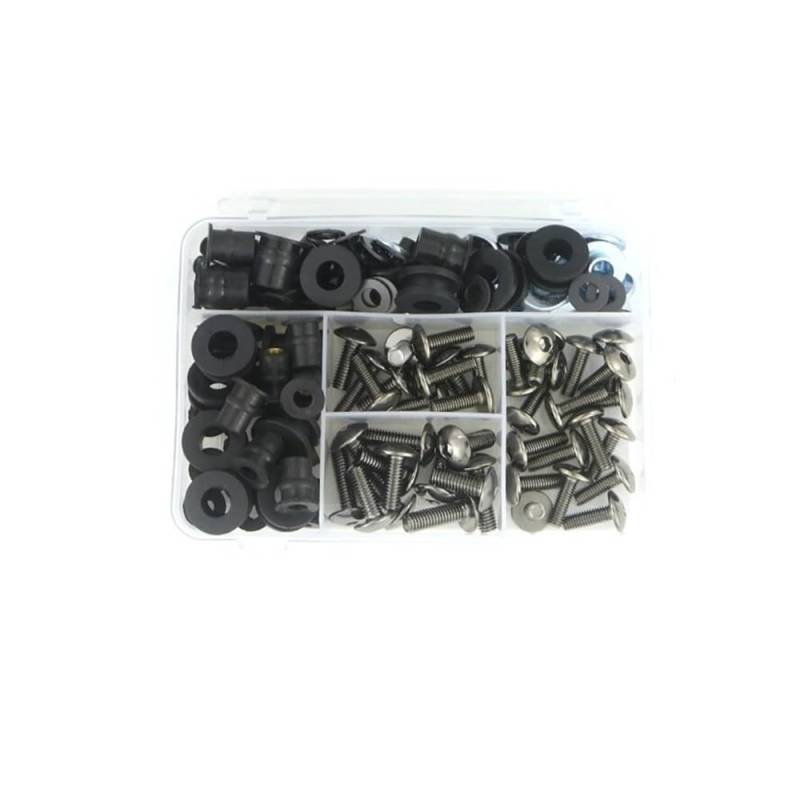 Fuicotto Karosserieschrauben Für K&awasaki Für Ninja Für ZX-9R Für ZX9R 1998 1999 2000 2001 Motorrad Komplette Verkleidung Schrauben Kit Clips Unterlegscheibe Befestigung Stahl(Titanium) von Fuicotto