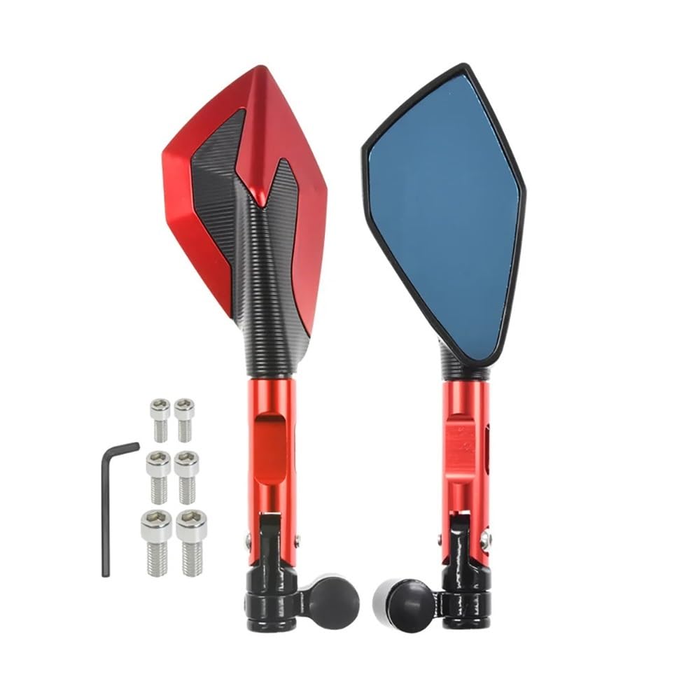 Fuicotto Motorrad Rückspiegel Motorrad CNC 8 10mm Ansicht Spiegel Für Für F850GS Für F750GS 2018 2019 2020 2021 2022 Rearview Außenspiegel(Red) von Fuicotto