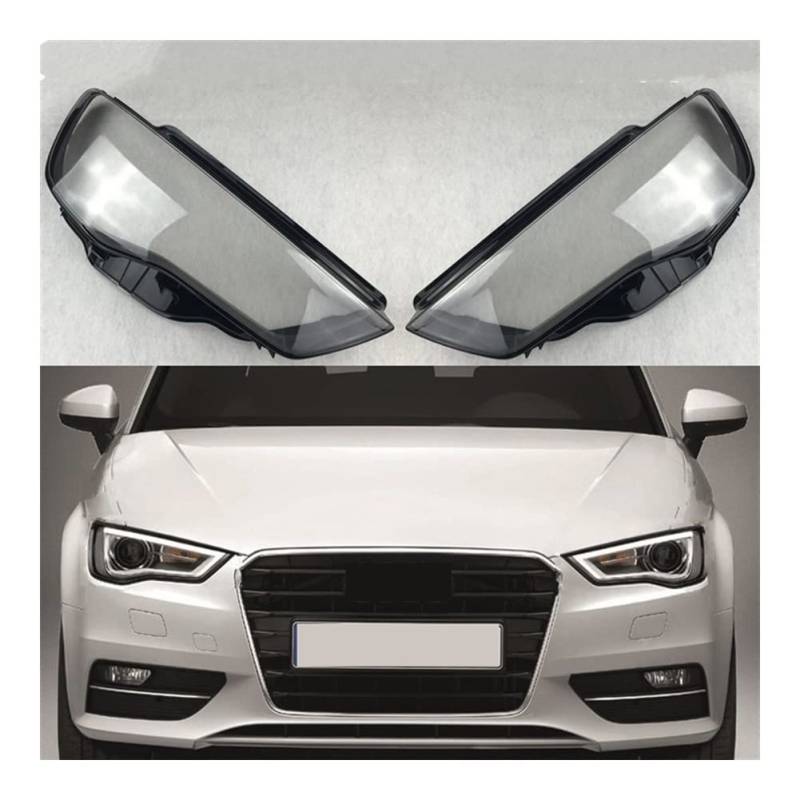 Fuicotto Scheinwerferglas Auto Frontscheinwerfer Abdeckung Auto Scheinwerfer Lampenabdeckung Scheinwerfer Licht Abdeckungen Glas Objektiv Shell Caps Für A3 2013-2015 2014(1PCS rechte Seite) von Fuicotto