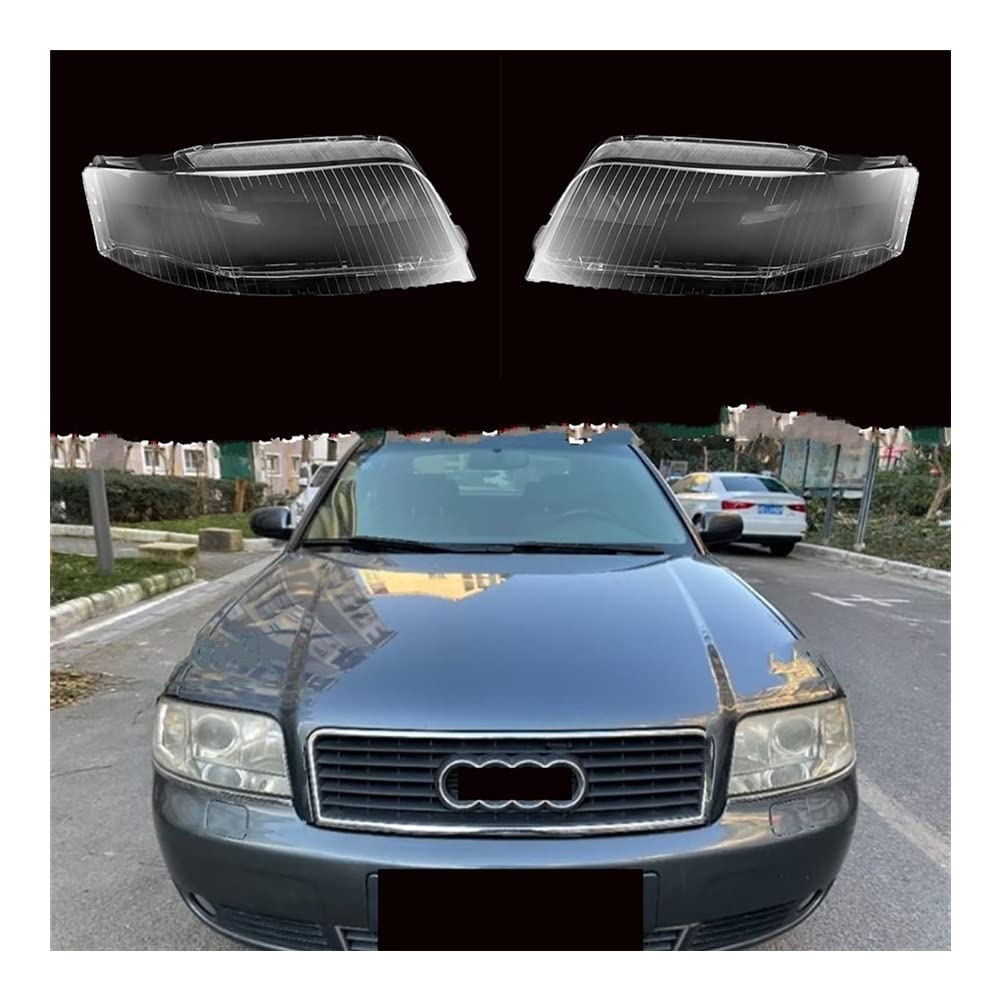 Fuicotto Scheinwerferglas Auto Frontscheinwerfer Objektiv Glasscheinwerfer Shell Cover Transparente Lampenschirme Lampe Shell Masken Für A6 C5 2003 2004 2005(1PCS Linke Seite) von Fuicotto