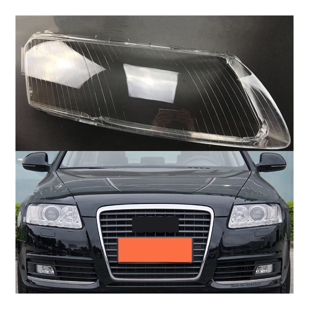 Fuicotto Scheinwerferglas Auto Frontscheinwerfer Objektivabdeckung Glas Auto Shell Scheinwerfer Lampenschirm Transparente Scheinwerfer Lampenabdeckung Für A6 C6 2004-2011(2 STÜCKE Links und rechts) von Fuicotto