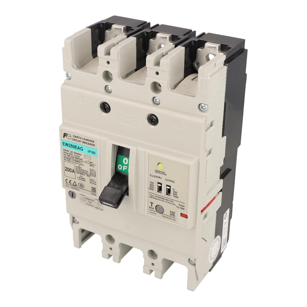 EW250EAG-3P200K | FUJI G-TWIN BREAKER EW SERIES ELCB 3 POLE 200 AMP (100/200/500/1000MA RATED SENSITVE CURRENT) von Fuji Electric