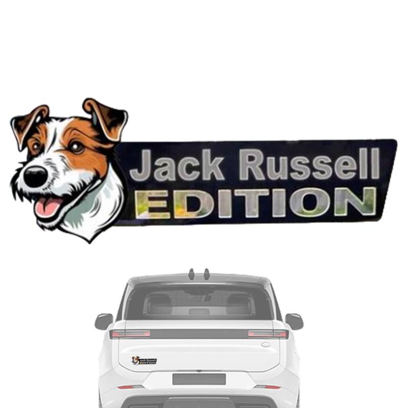 Fukamou Hunde-Auto-Emblem, Acryl-Hunde-Auto-Emblem,3D-Acryl-Auto-Heckklappen-Hundeabzeichen-Aufkleber | Auto-Außenembleme- Für Auto, LKW, Wohnmobil, Boot, Kfz-Abzeichenaufkleber, Autodekoration von Fukamou