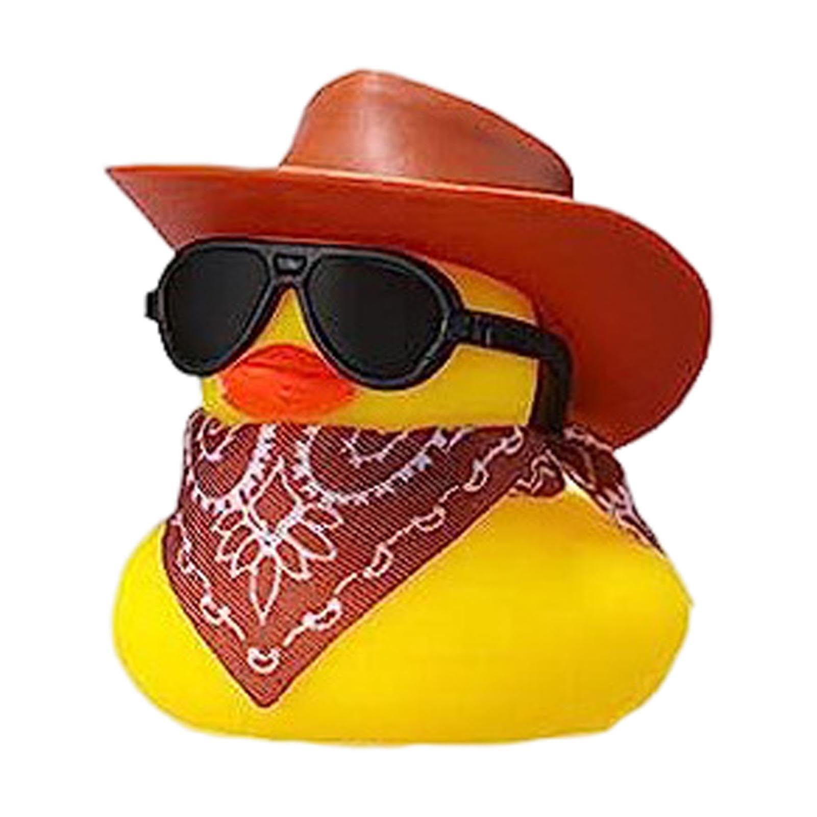 Gummiente Mit Cowboyhut, Cowboy-Armaturenbrett-Ente | Cooles Auto-Enten-Ornament Für Armaturenbrett,Cooles Armaturenbrett-Ornament, Geschenktütenfüller Für Partygeschenke, Geburtstage, von Fukamou