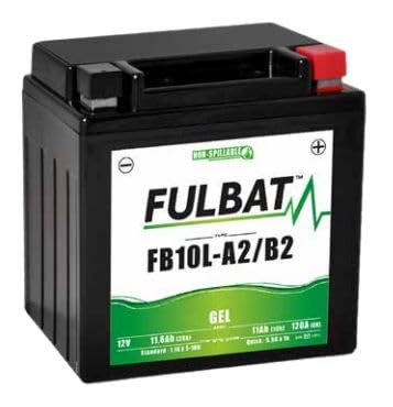 FULBAT Motorradbatterie FB10L-A2 / YB10L-A2 12V 11,6AH 120A von Fulbat