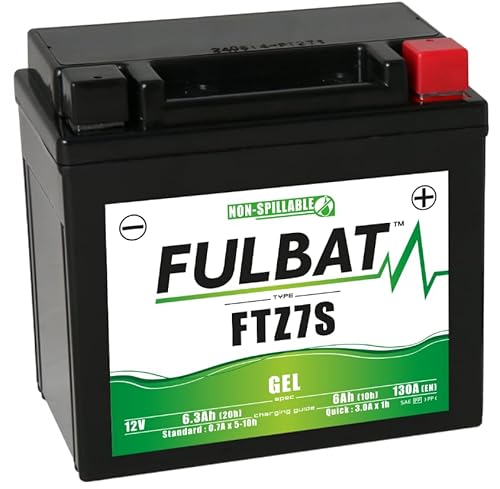 FULBAT Motorradbatterie FTZ7S / YTZ7S, 12 V, 6,3 Ah, 130 A von Fulbat