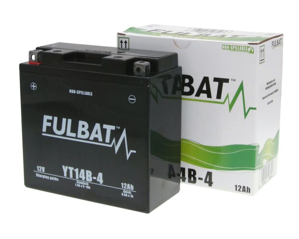 FULBAT Batterie 12 V 12 Ah (FT14B-4) [wartungsfrei & versiegelt] kompatibel für YAMAHA MT-01 (EU) 1700 ccm Baujahr 05-12 von Fulbat