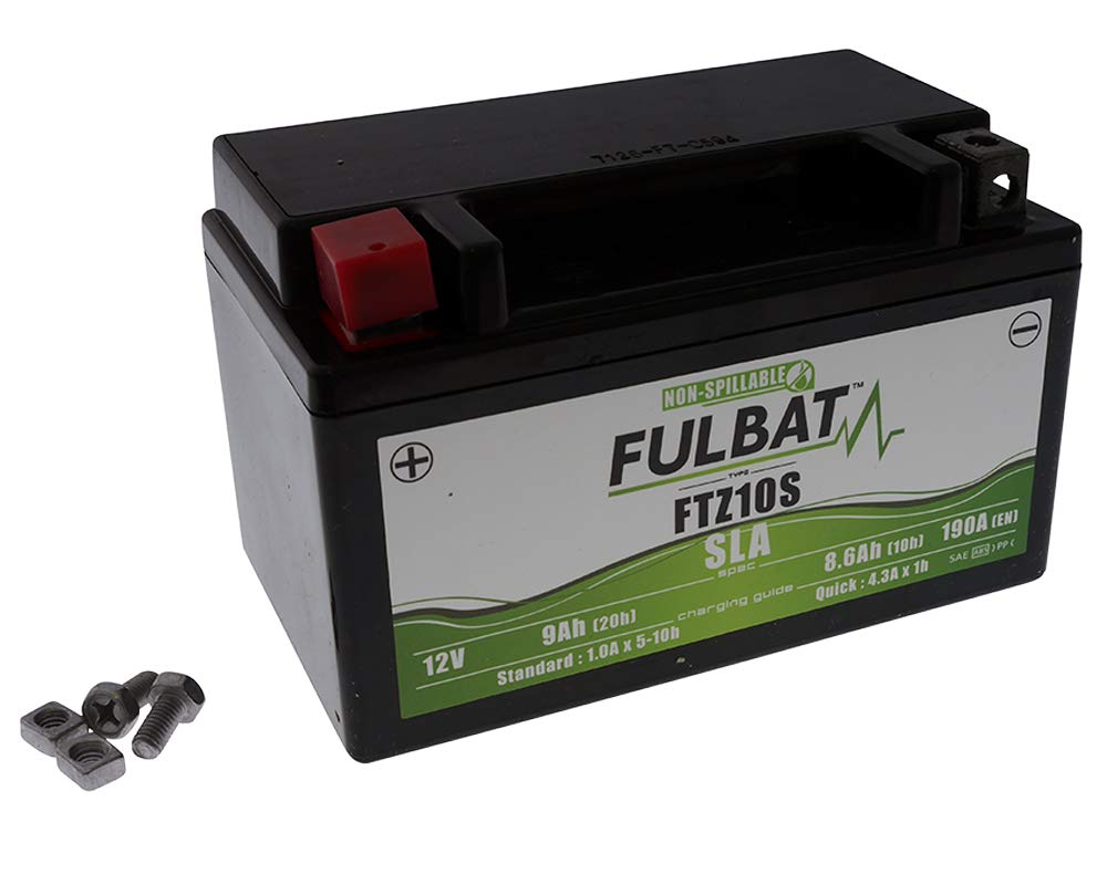 FULBAT Batterie 12 V 8,6 Ah (FTZ10S) [wartungsfrei & versiegelt] kompatibel für YAMAHA YFM 350RV Raptor 350 ccm Baujahr 04-05 von Fulbat