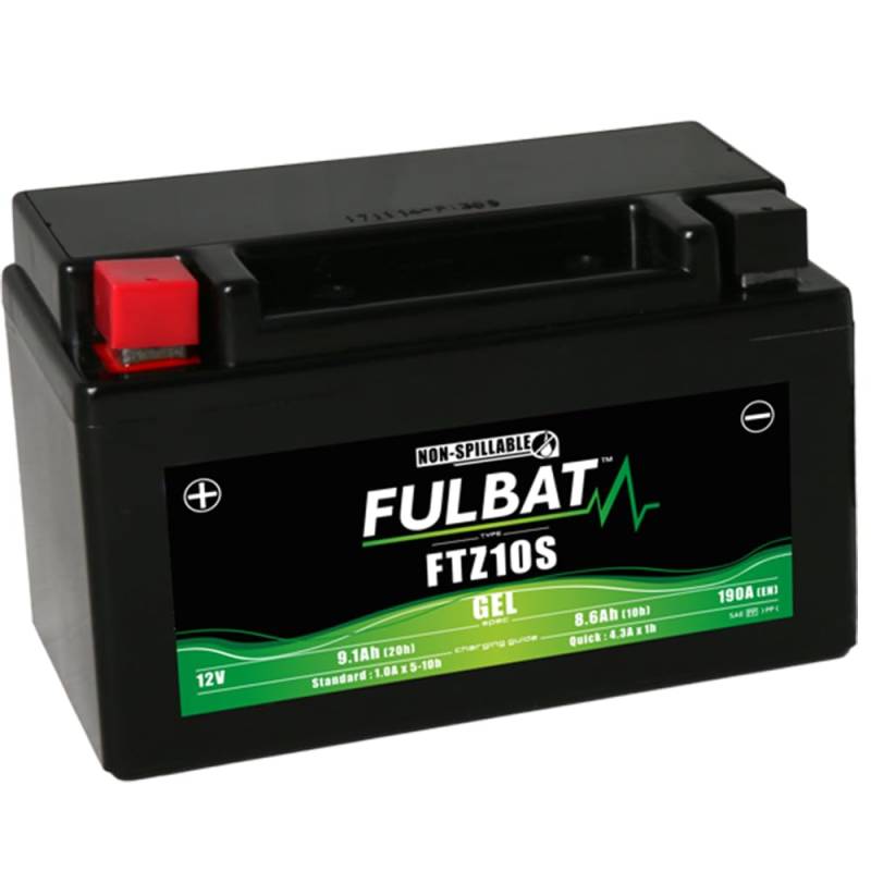 FULBAT Motorradbatterie FTZ10S / YTZ10S, 12 V, 9,1 Ah, 190 A von Fulbat