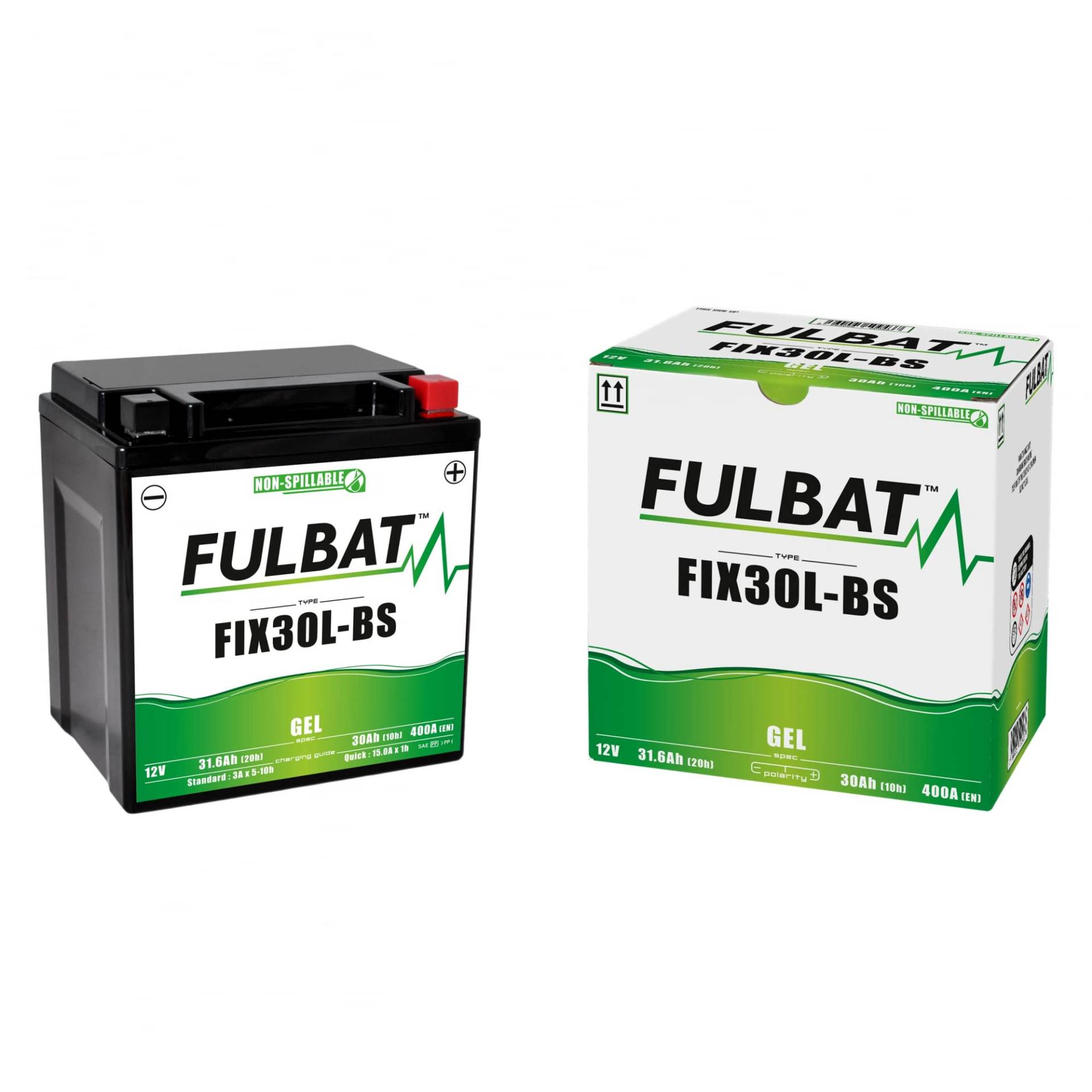 Fulbat FIX30L-BS Batterie De Moto Gel von Fulbat